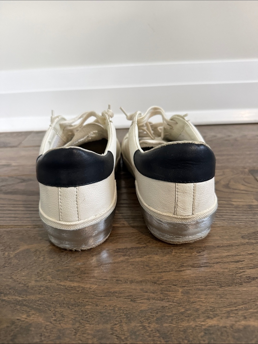 Dolce Vita Zina Sneakers White Black Leather - Picture 6 of 7